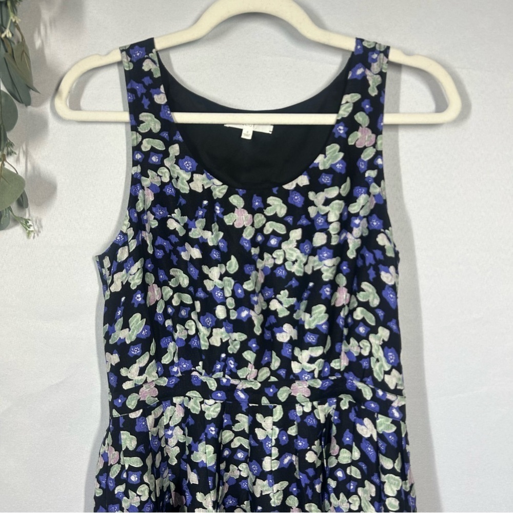 Eliot by Madewell | 100% Silk Floral Sleeveless Mini Dress Black Women’s Size 4 - Picture 2 of 12
